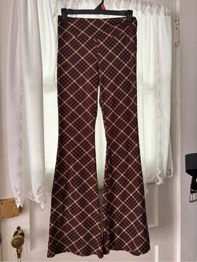 Plaid Flare Yoga Pants